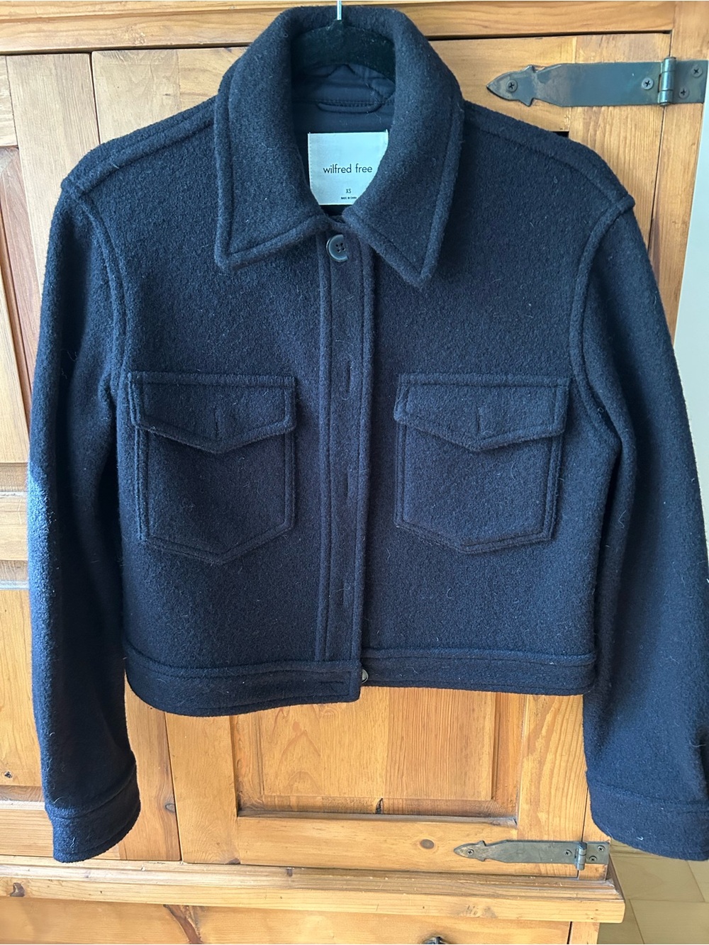 Wilfred Free Black Labeled Wool Jacket